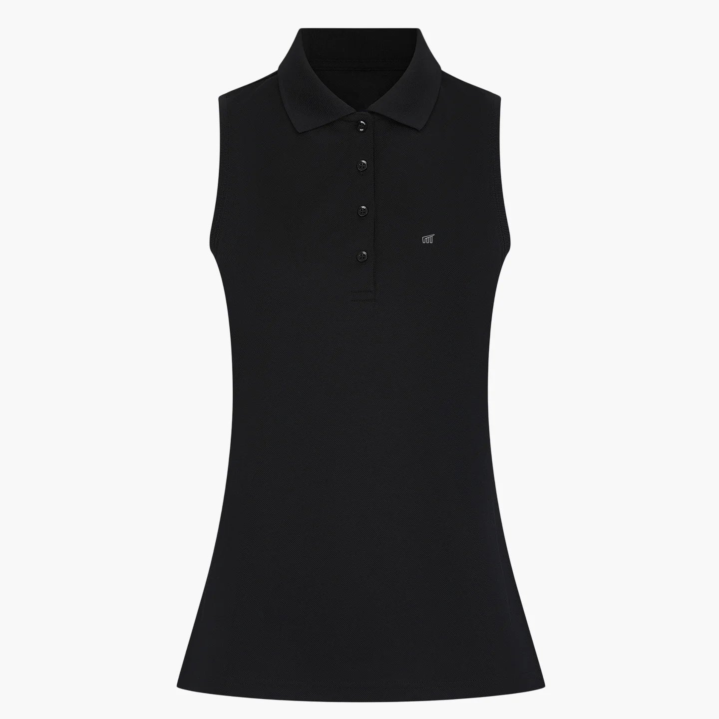 Polo noir Metsawo® sans manche femme