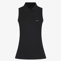 Polo noir Metsawo® sans manche femme