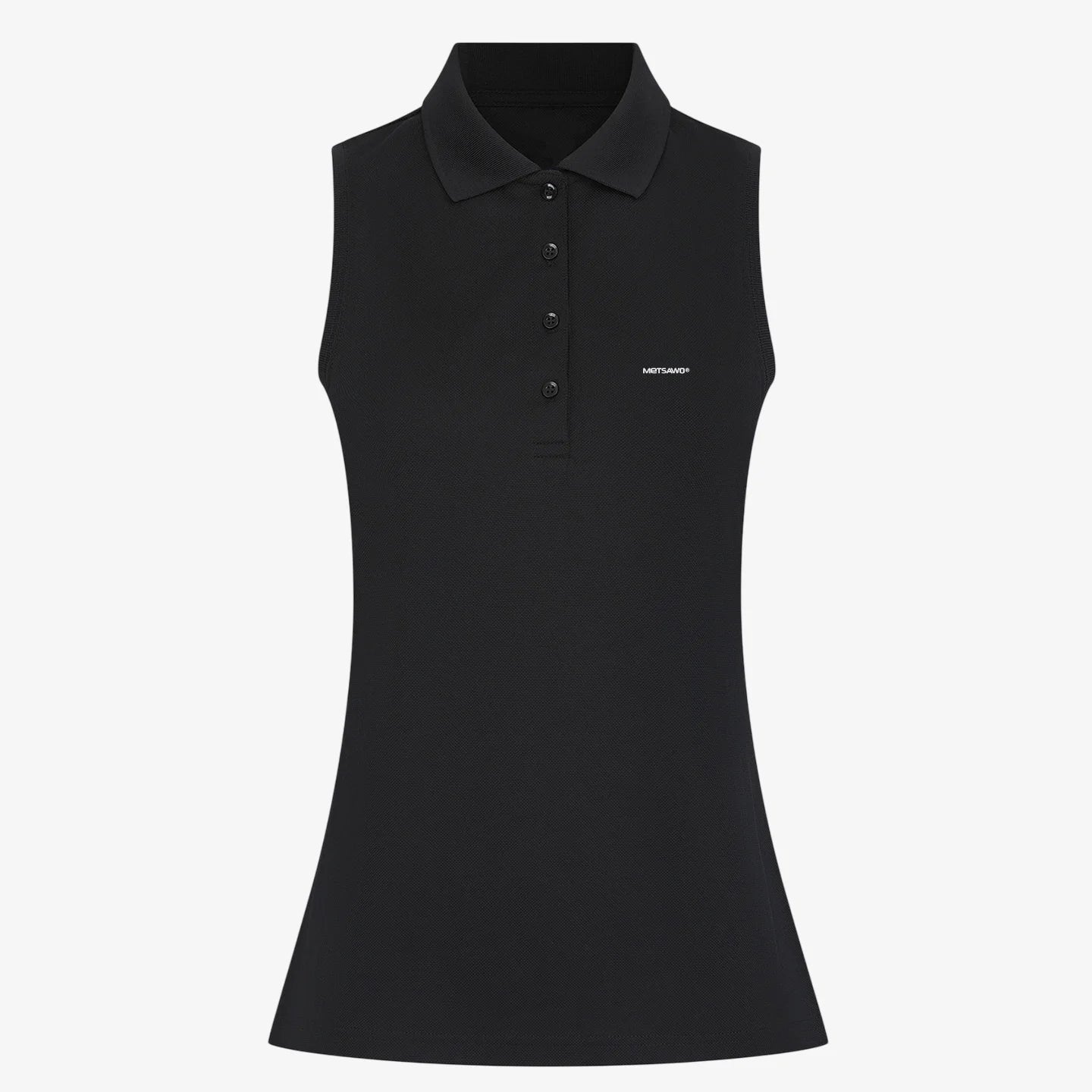 Polo noir Metsawo® sans manche femme