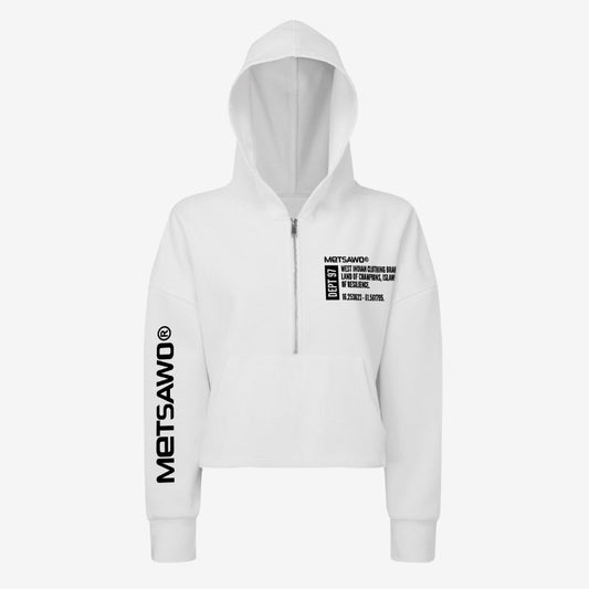 Hoodie 1/2 oversize West Indian white